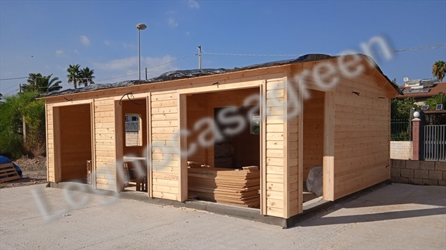 Strutture in legno - 2 per 49 mq coibentate - spessore 44 mm