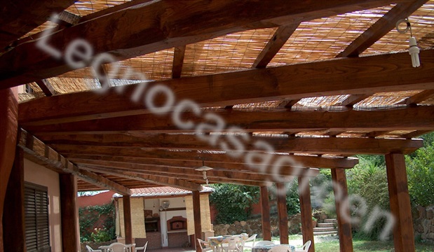 Portico angolare in legno massello - Palermo